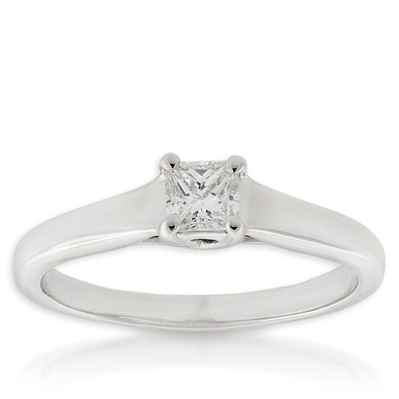Ikuma Canadian Princess Cut Diamond Solitaire Ring 14K, 1/3 ct. image number 0