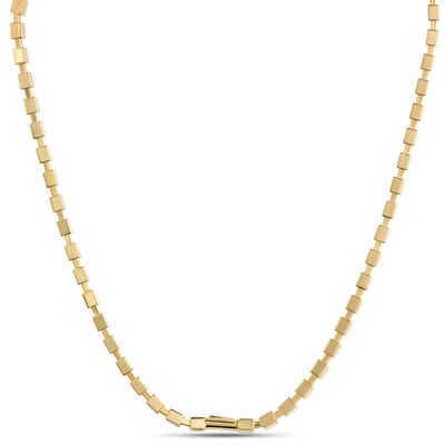 Toscano 18-Inch Cubic Necklace, 14K Yellow Gold