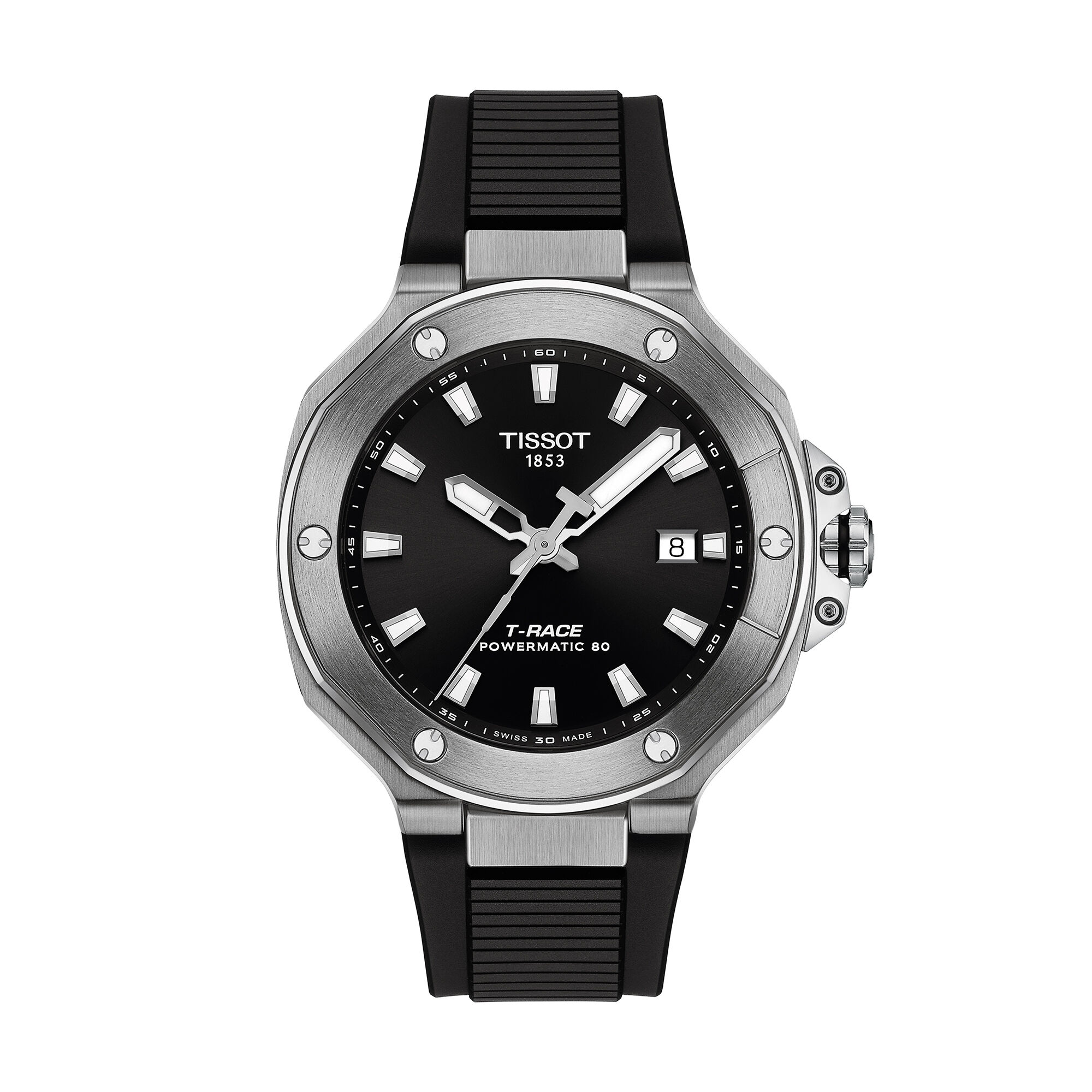 Tissot ブラックダイアル メンズ時計 TISSOT T-Race Black Dial Watch, 41mm