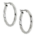 Twisted Hoop Earrings 14K