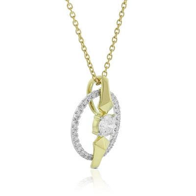 Jade Trau for Ben Bridge Signature Diamond Open Circle Necklace 18K