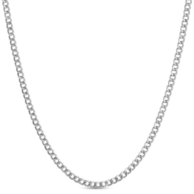 Flat Curb Chain 14K, 24" image number 0