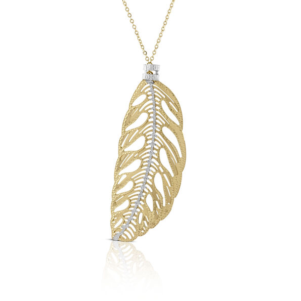Toscano Leaf Pendant 14K