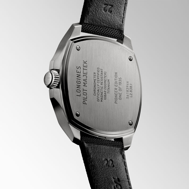 Longines Pilot Majetek Pioneer Edition Black Dial Watch, 43mm image number 2