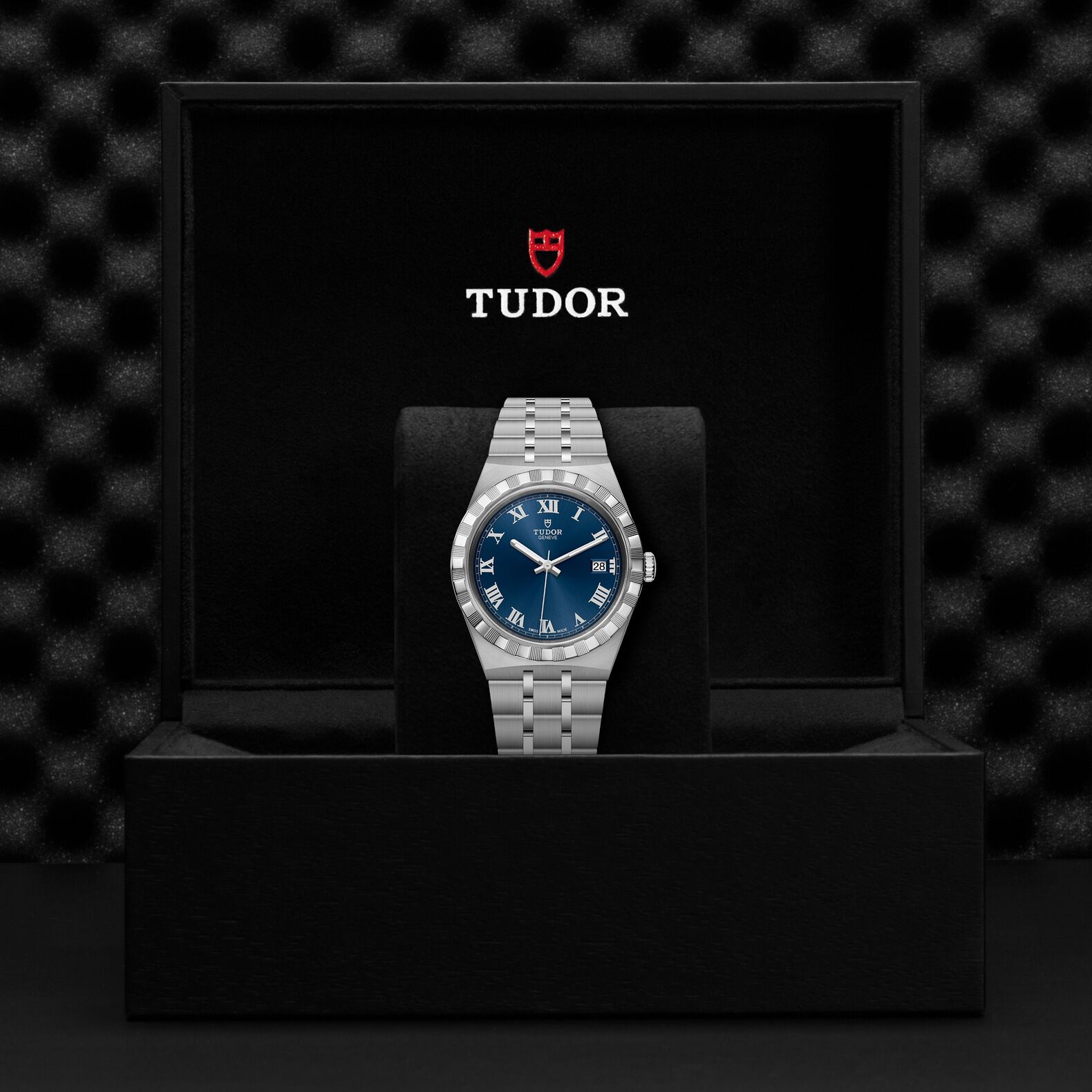 TUDOR Royal Watch Steel Case Blue Dial Steel Bracelet, 38mm M28500