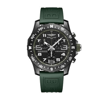 Breitling Endurance Pro Breitlight Watch Black Dial Green Strap, 44mm