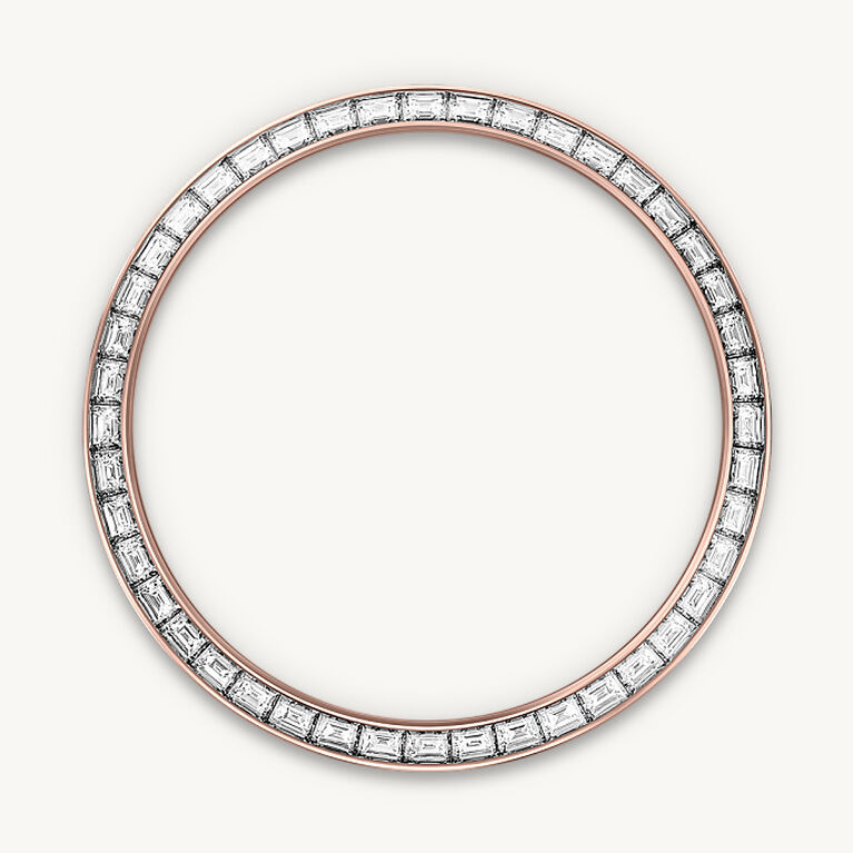 rolex land-dweller in 18 ct everose gold, m127285tbr-0002 - diamond-set bezel - ben bridge