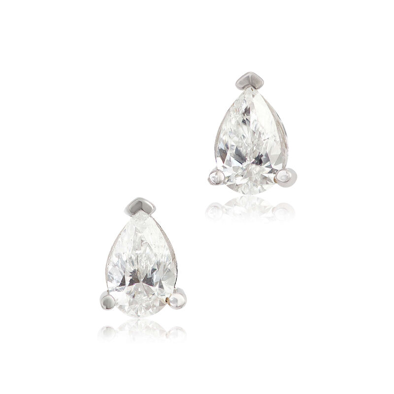 Pear Diamond Solitaire Stud Earrings 14K, 1/4 ctw. image number 0