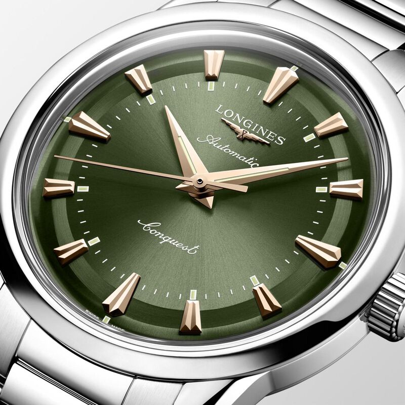 Longines Conquest Heritage Green Dial Watch, 38mm image number 3