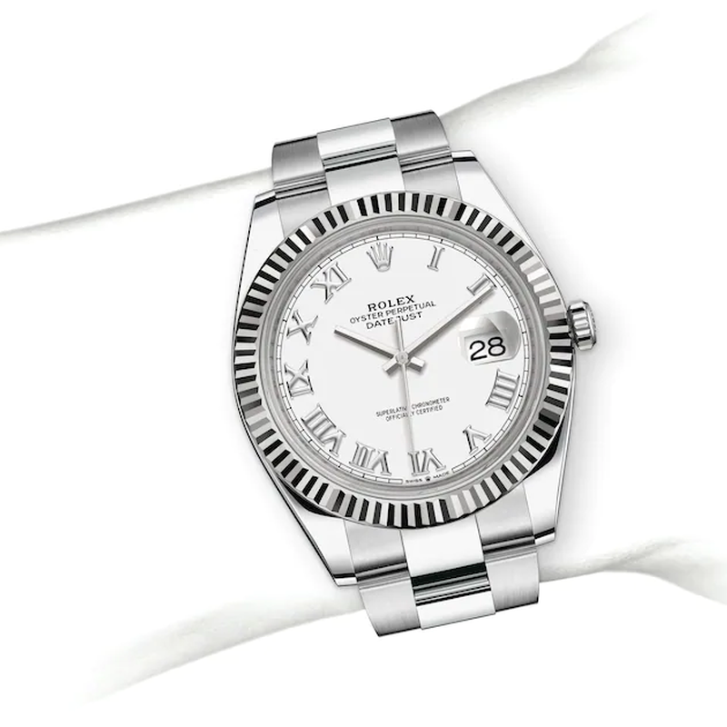 Rolex Datejust 41 Datejust Oyster, 41 mm, Oystersteel and white gold - M126334-0023 at Ben Bridge