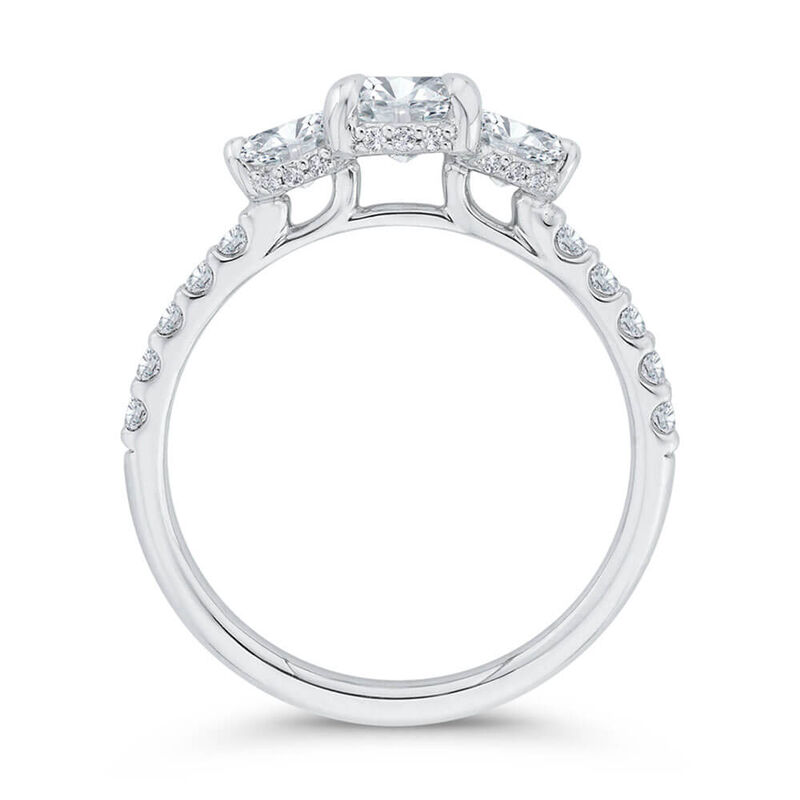 Bella Ponte 3-Stone Oval Diamond Engagement Ring 14K image number 3