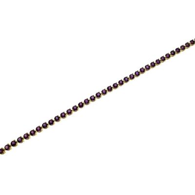Amethyst Tennis Bracelet, 14K Yellow Gold