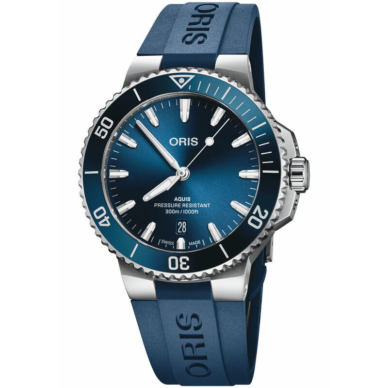Oris Aquis Date Blue Dial Watch, 41.5mm image number 0