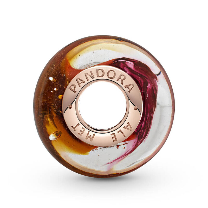 Pandora Glittering Sunset Murano Glass Charm image number 2