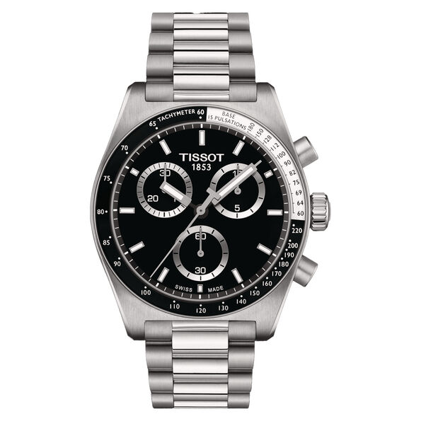 Tissot PR516 Chronograph Black Dial Watch, 40 mm