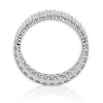 Three Row Diamond Eternity Ring in Platinum, Size 7