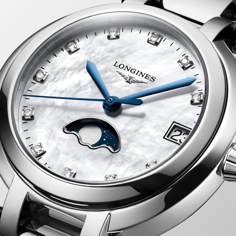 Longines PrimaLuna Moonphase White Dial Watch, 30.5mm image number 2