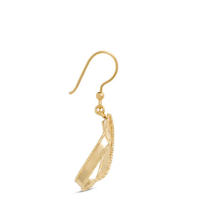 Toscano Twisted Ribbon Earrings, 14K Yellow Gold