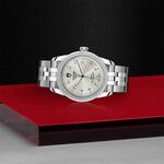 TUDOR Glamour Date Watch Silver Dial Steel Bracelet, 36mm