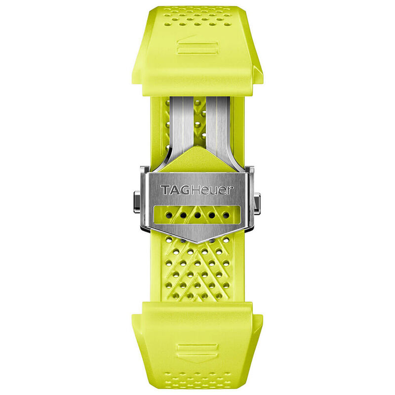 TAG Heuer Connected Calibre E4 45mm Yellow Rubber Watch Strap image number 1