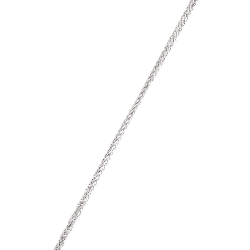 18-Inch Round Wheat Chain Necklace, 14K White Gold image number 2