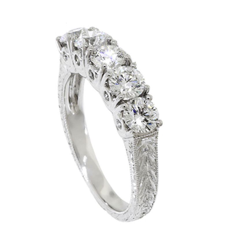 Ben Bridge Signature Diamond™ Ring in Platinum, 1 & 1/2 ctw. image number 2