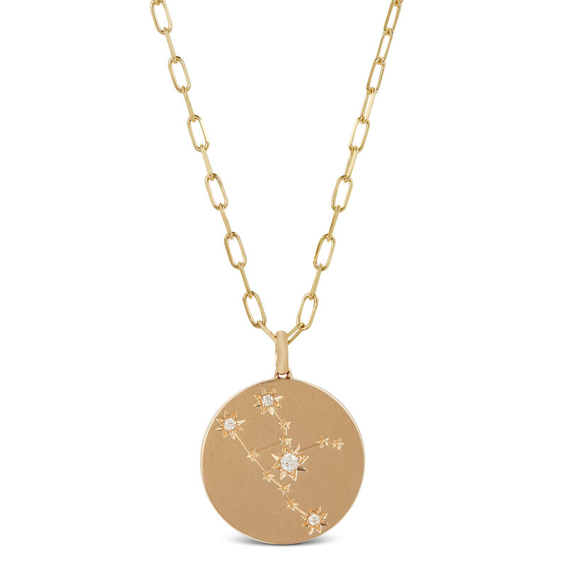 Ikuma Canadian Diamond Taurus Zodiac Necklace, 14K Yellow Gold image number 0