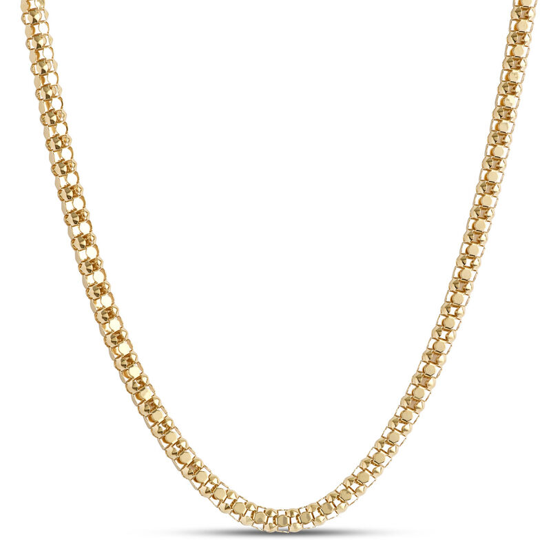 Toscano 18-Inch Popcorn Link Necklace, 14K Yellow Gold image number 0