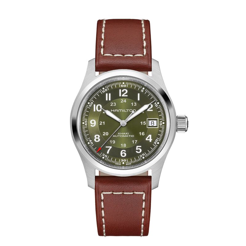 Hamilton Khaki Field Auto Green Dial Watch, 38mm image number 0