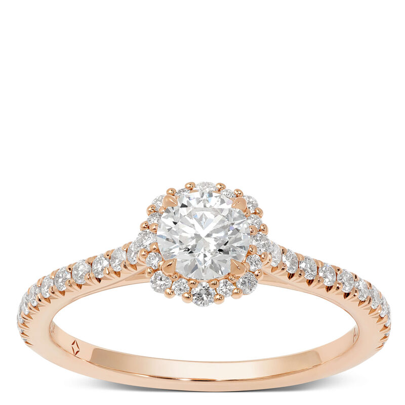 De Beers Forevermark Floral Halo Diamond Engagement Ring 18K image number 0
