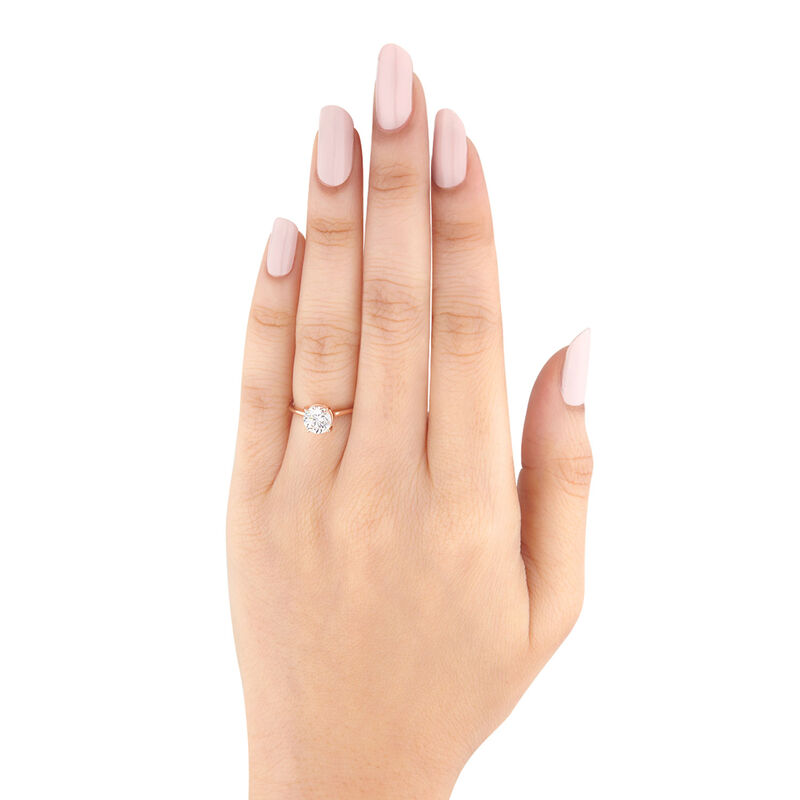 Bella Ponte "The Whisper" Rose Gold Engagement Ring Setting 14K image number 4