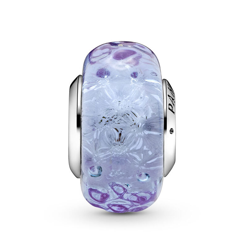 Pandora Wavy Lavender Murano Glass Charm image number 2