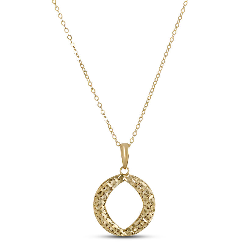 Toscano Open Circle Pendant, 14K Yellow Gold image number 0