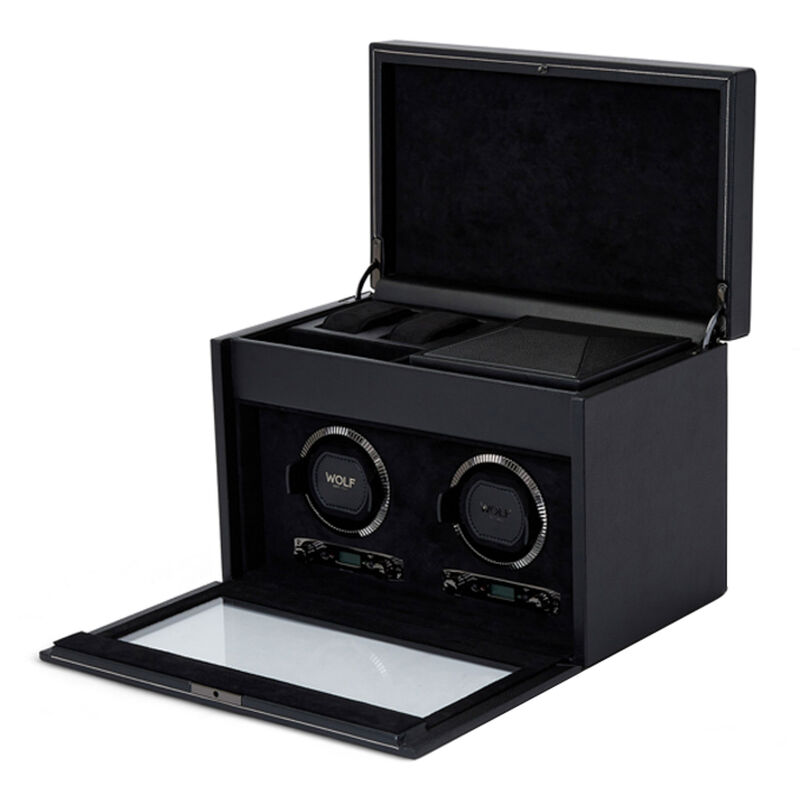 WOLF British Racing Double Watch Winder with Storage image number 0
