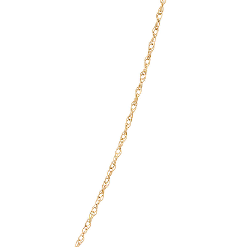 Round Rhodolite Halo Necklace, 14K Yellow Gold image number 4