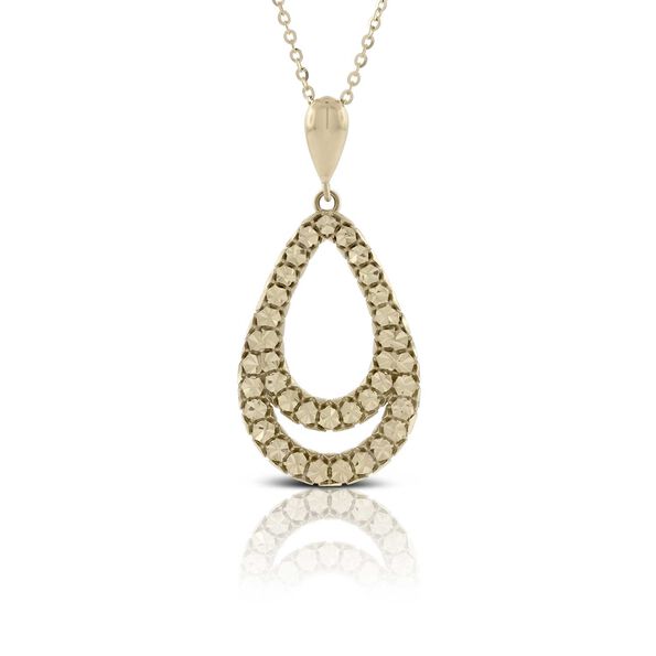 Toscano Open Pear Drop Pendant 14K
