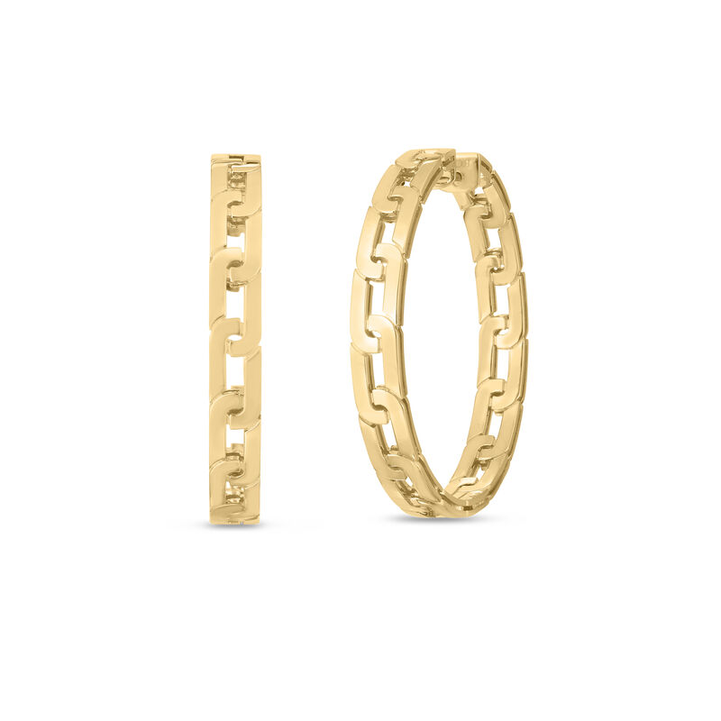 Roberto Coin Navarra Collection Hoop Earrings 18K Yellow Gold image number 0