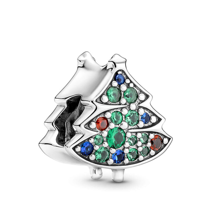 Pandora Christmas Tree Crystal Charm image number 1