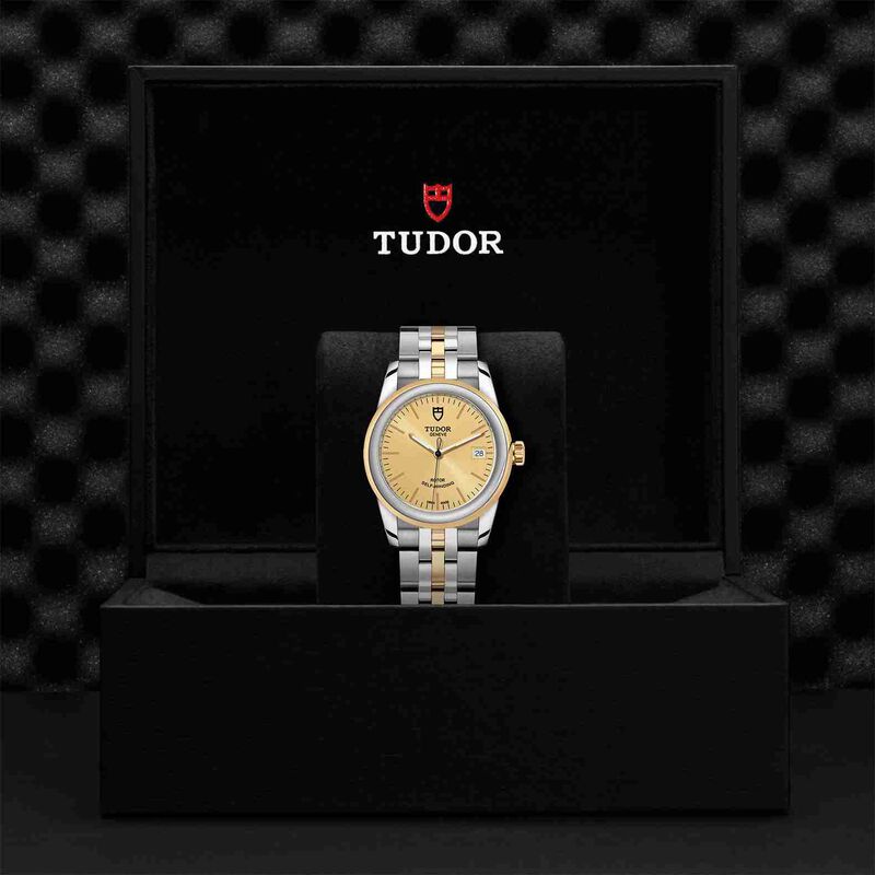TUDOR Glamour Date Watch Champagne Dial Steel Strap, 36mm image number 2