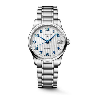 Longines Master Collection Silver Dial Watch, 34mm