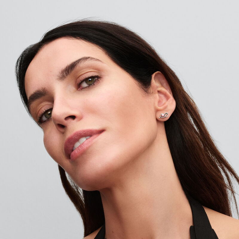 Pandora Infinity Knot Stud Earrings image number 2