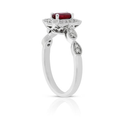 Ruby & Diamond Ring 14K