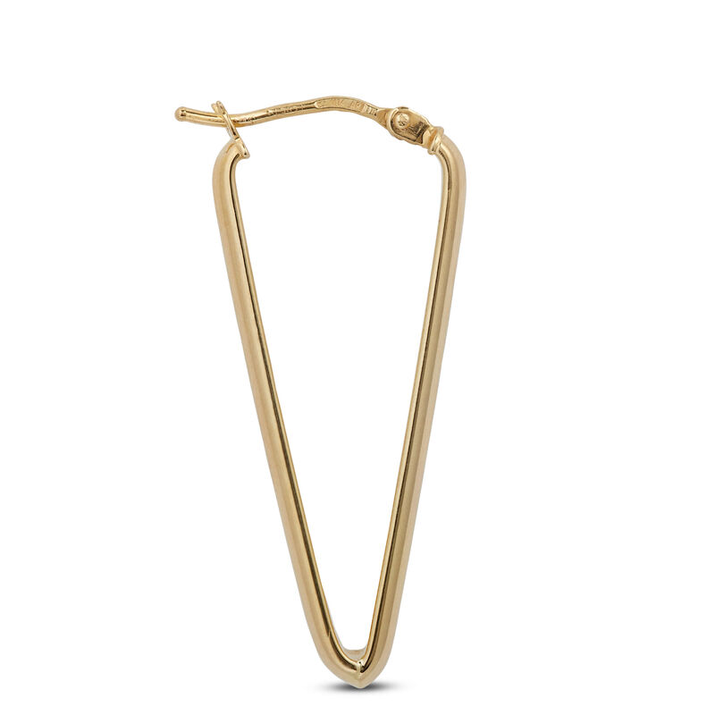 "V" Hoop Earrings 14K