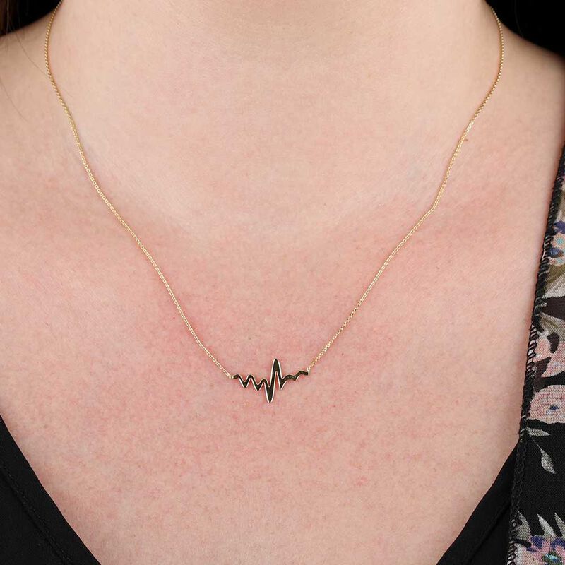 Heartbeat Necklace 14K image number 1