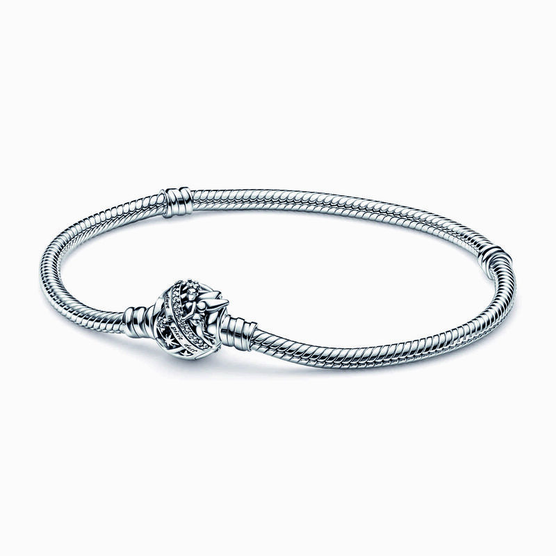 Pandora Disney Tinker Bell Clasp Pandora Moments Snake Chain Bracelet image number 0