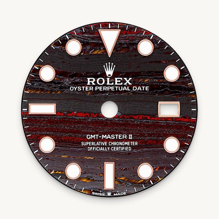 rolex gmt-master ii in 18 ct everose gold, m126715chnr-0002 - tiger iron - ben bridge