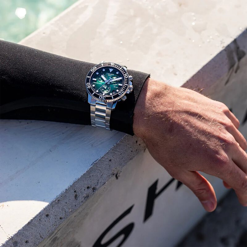 Tissot Seastar 1000 Quartz Chronograph Green Dial Watch, 45.5mm image number 4