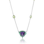 Lisa Bridge Amethyst, Emerald & Peridot Necklace
