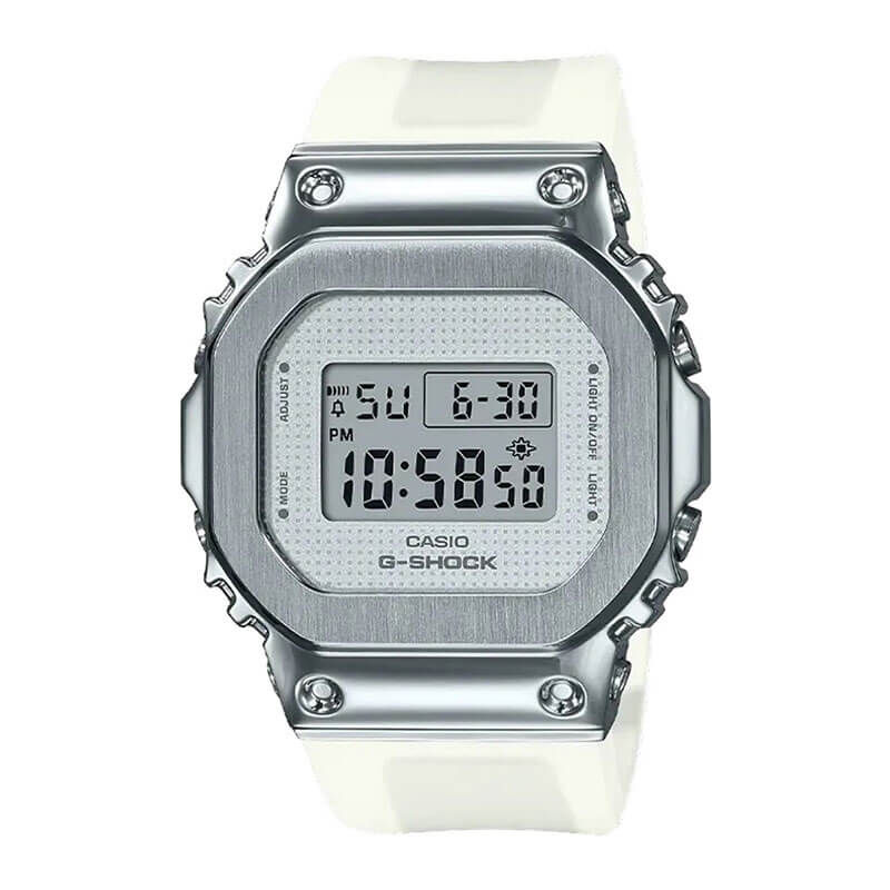 G-Shock Steel White Strap Rectangular Watch, 43.8mm image number 0