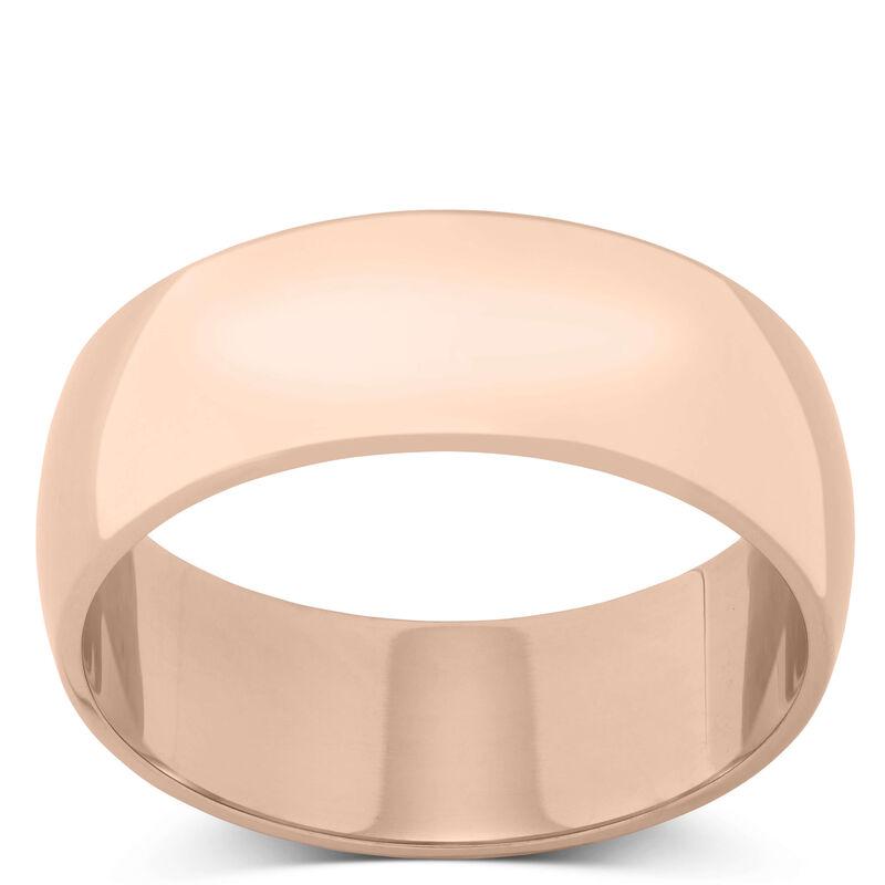 Rose Gold Polished Rounded 7mm Band 14K image number 0
